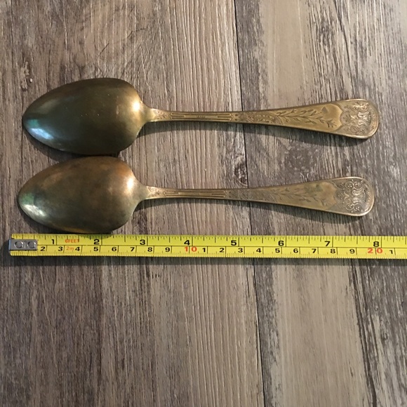 Serving Spoons - Brass Floral Design by Lenox - Picture 2 of 5